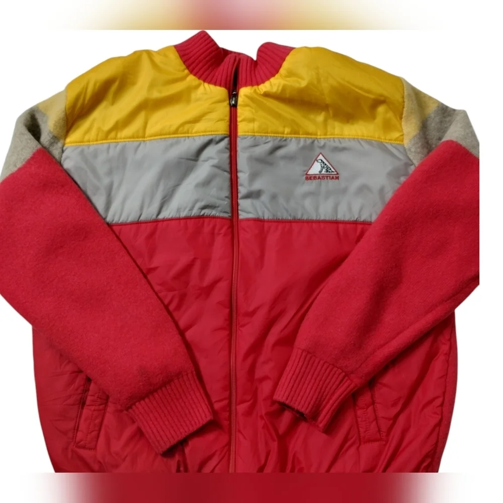 Vintage Unisex Sebastian Wool Blend Retro Rare Jacket size L Puffer Korea Made